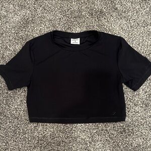 Gymshark Whitney Simmons Black Short Sleeve Workout Crop Top